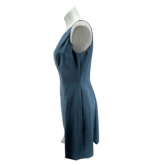 David’s Bridal Women’s Blue Squareneck Sleeveless Fit & Flare Cocktail Dress 8 - Picture 5 of 14